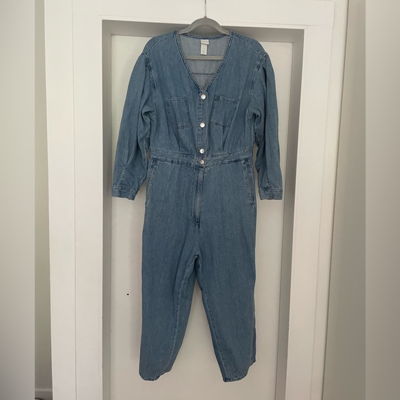 Denim jumpsuit / boiler suit - large (petite ) - Picture 1 of 7